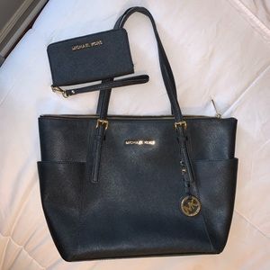 Matching Black Michael Kors purse and wallet